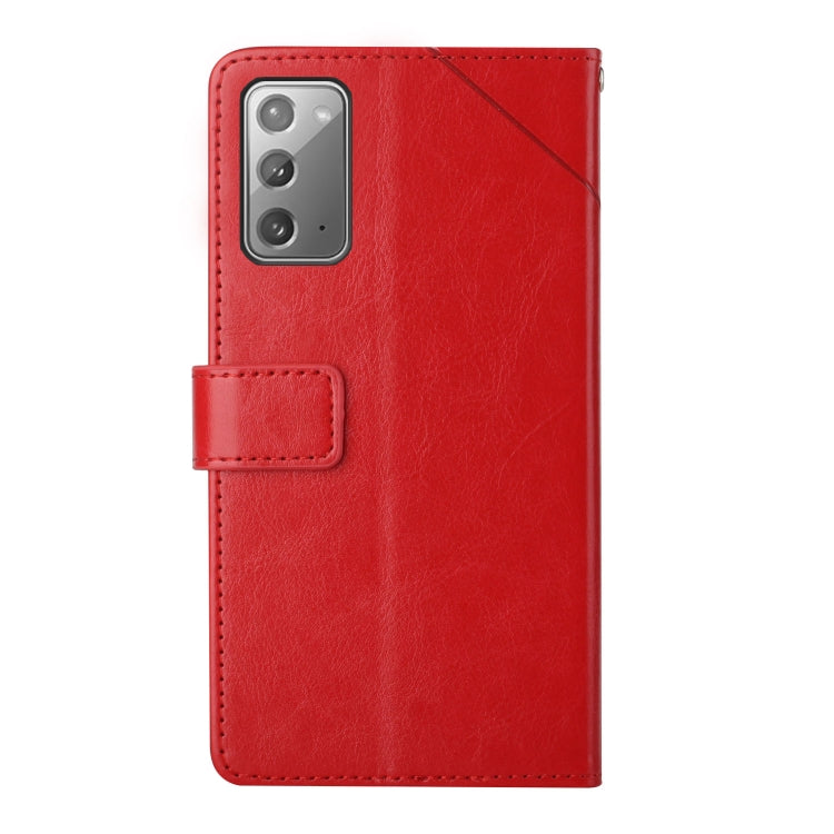 For Samsung Galaxy Note20 Y Stitching Horizontal Flip Leather Case with Holder & Card Slots & Wallet & Photo Frame