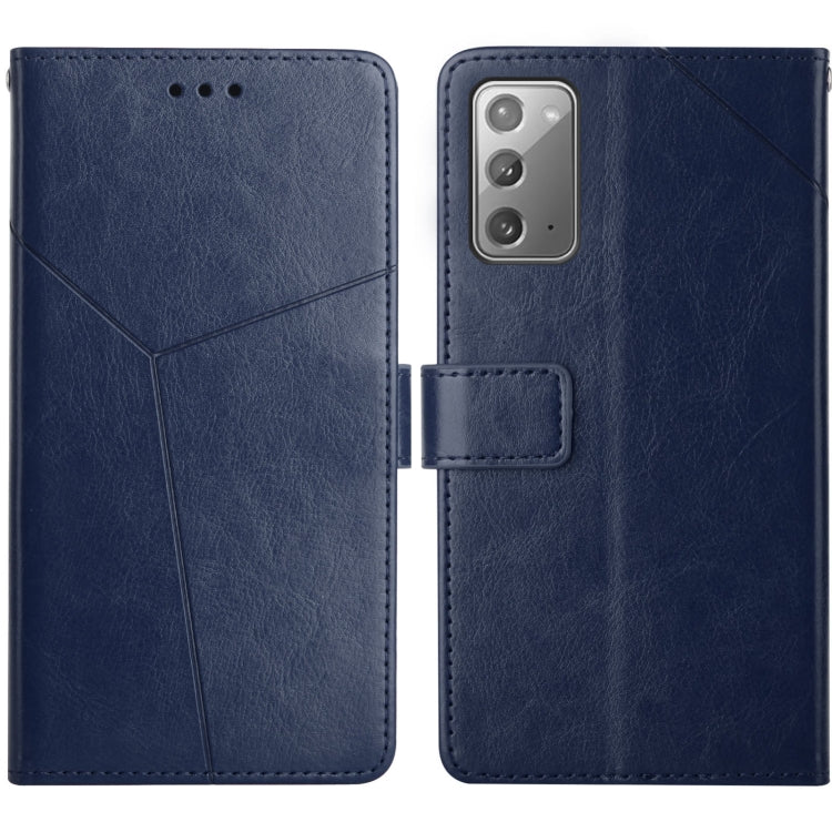 For Samsung Galaxy Note20 Y Stitching Horizontal Flip Leather Case with Holder & Card Slots & Wallet & Photo Frame