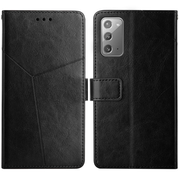 For Samsung Galaxy Note20 Y Stitching Horizontal Flip Leather Case with Holder & Card Slots & Wallet & Photo Frame