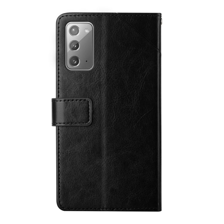 For Samsung Galaxy Note20 Y Stitching Horizontal Flip Leather Case with Holder & Card Slots & Wallet & Photo Frame