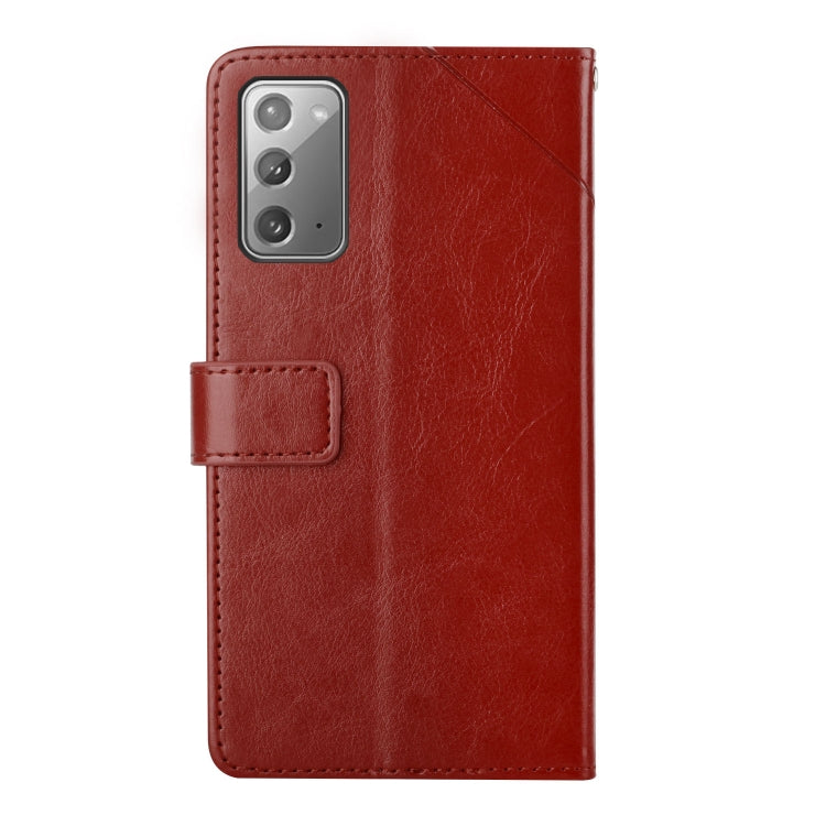 For Samsung Galaxy Note20 Y Stitching Horizontal Flip Leather Case with Holder & Card Slots & Wallet & Photo Frame