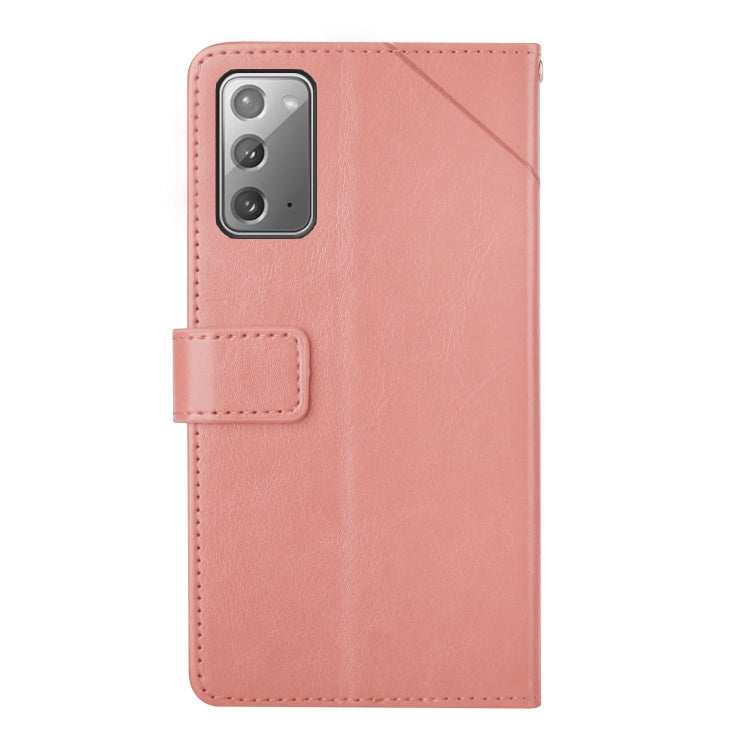 For Samsung Galaxy Note20 Y Stitching Horizontal Flip Leather Case with Holder & Card Slots & Wallet & Photo Frame