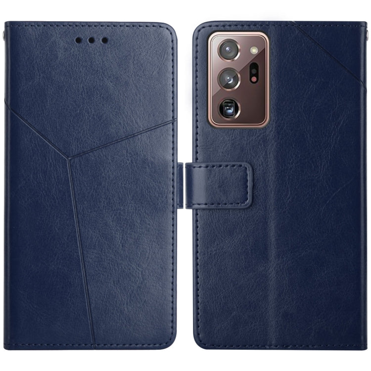 For Samsung Galaxy Note20 Ultra Y Stitching Horizontal Flip Leather Case with Holder & Card Slots & Wallet & Photo Frame