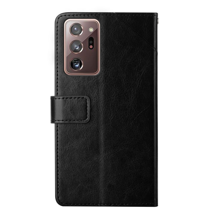 For Samsung Galaxy Note20 Ultra Y Stitching Horizontal Flip Leather Case with Holder & Card Slots & Wallet & Photo Frame
