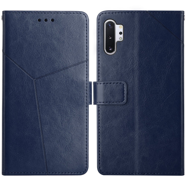 For Samsung Galaxy Note10+ Y Stitching Horizontal Flip Leather Case with Holder & Card Slots & Wallet & Photo Frame