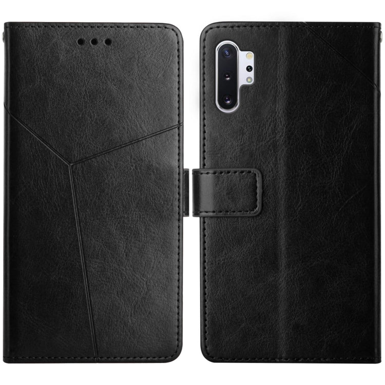 For Samsung Galaxy Note10+ Y Stitching Horizontal Flip Leather Case with Holder & Card Slots & Wallet & Photo Frame