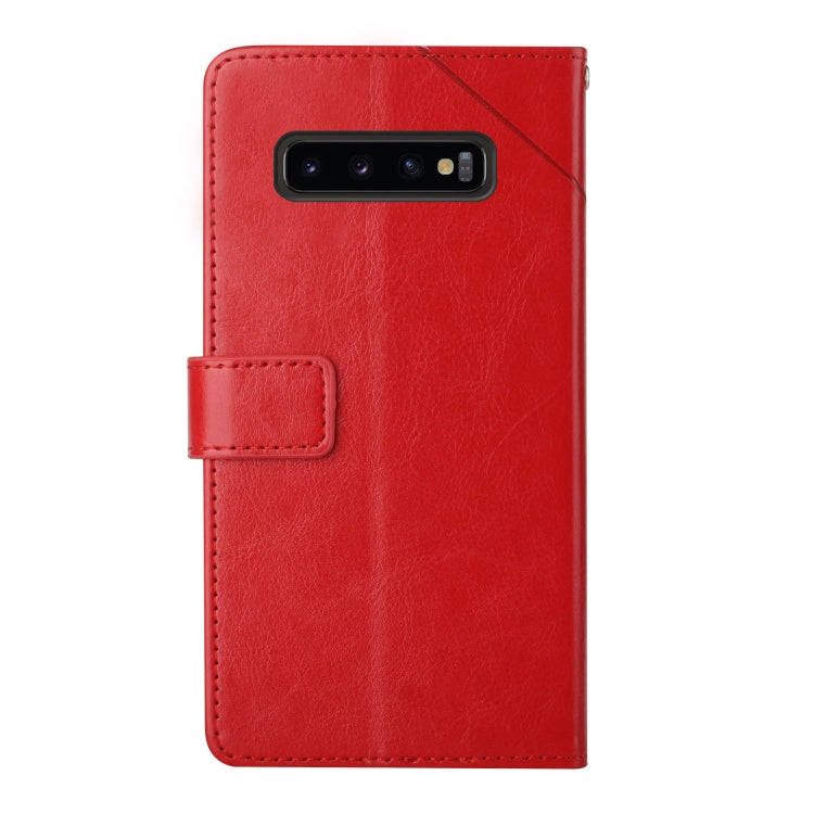 For Samsung Galaxy S10 Y Stitching Horizontal Flip Leather Case with Holder & Card Slots & Wallet & Photo Frame