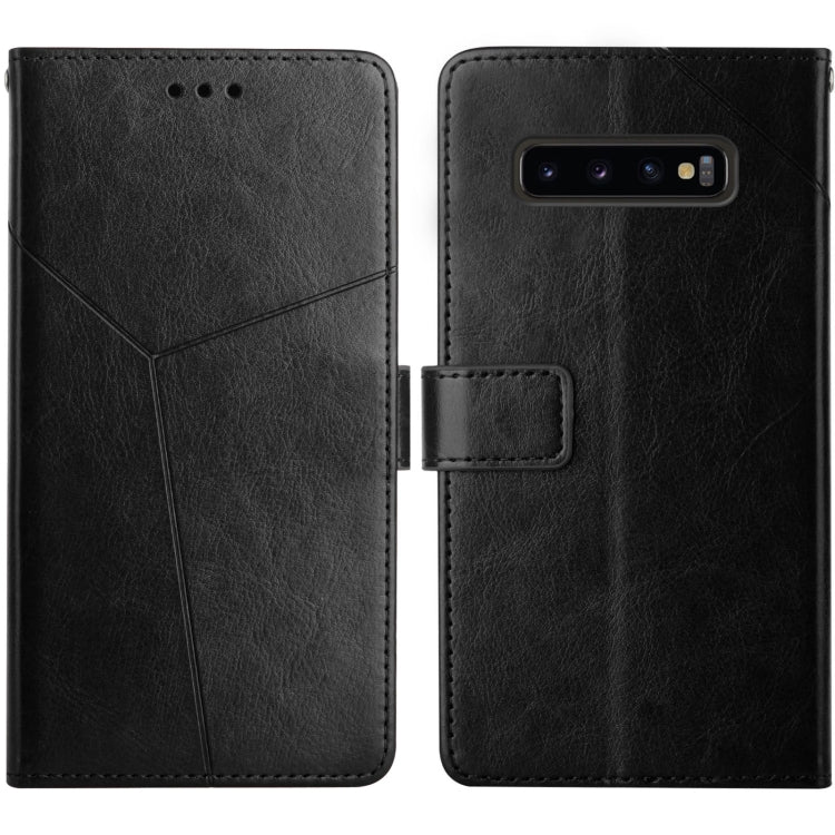 For Samsung Galaxy S10 Y Stitching Horizontal Flip Leather Case with Holder & Card Slots & Wallet & Photo Frame