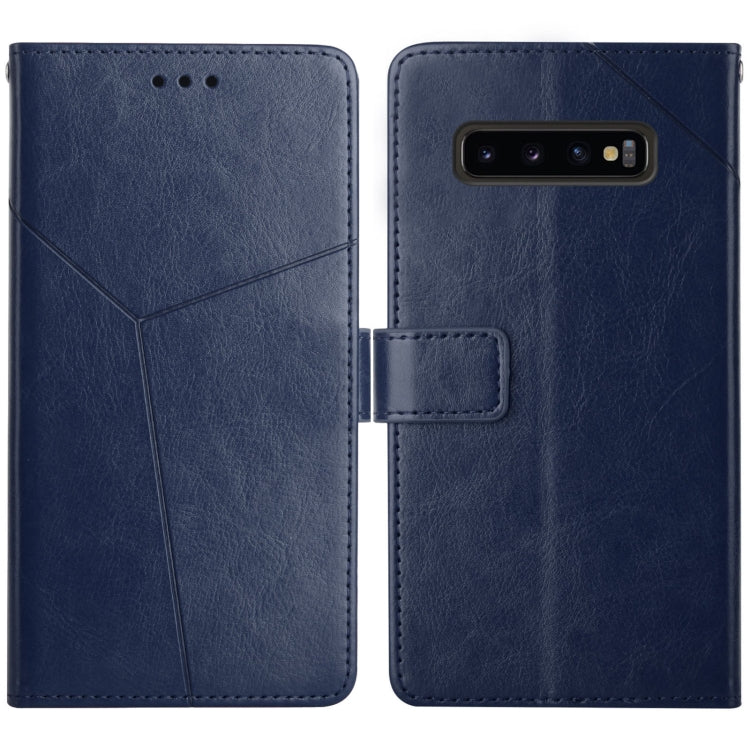For Samsung Galaxy S10+ Y Stitching Horizontal Flip Leather Case with Holder & Card Slots & Wallet & Photo Frame