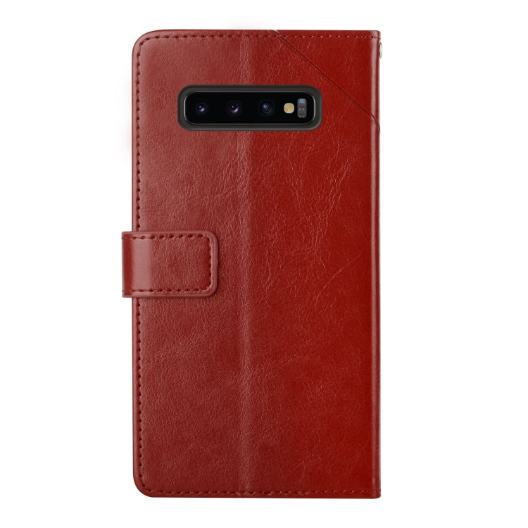 For Samsung Galaxy S10+ Y Stitching Horizontal Flip Leather Case with Holder & Card Slots & Wallet & Photo Frame