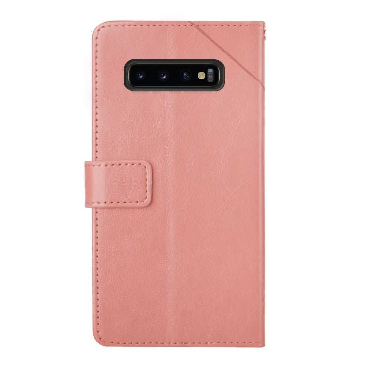 For Samsung Galaxy S10+ Y Stitching Horizontal Flip Leather Case with Holder & Card Slots & Wallet & Photo Frame