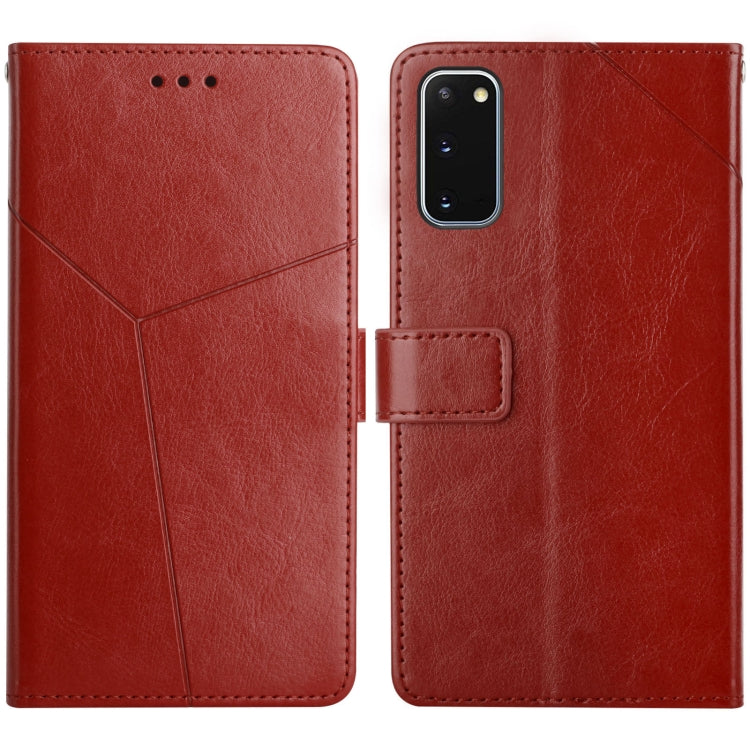 For Samsung Galaxy S20 Y Stitching Horizontal Flip Leather Case with Holder & Card Slots & Wallet & Photo Frame