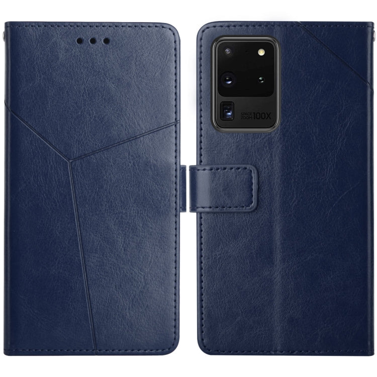 For Samsung Galaxy S20 Ultra Y Stitching Horizontal Flip Leather Case with Holder & Card Slots & Wallet & Photo Frame