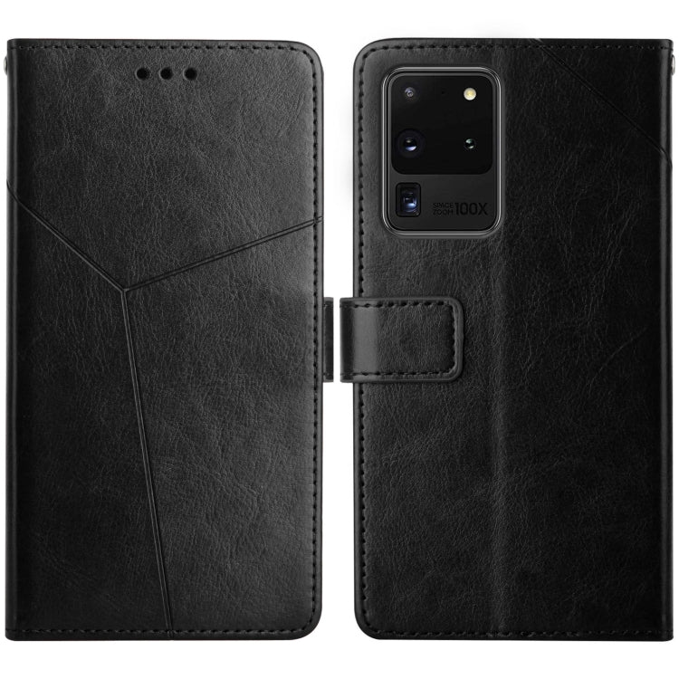 For Samsung Galaxy S20 Ultra Y Stitching Horizontal Flip Leather Case with Holder & Card Slots & Wallet & Photo Frame