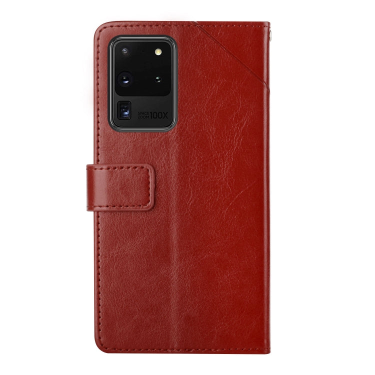 For Samsung Galaxy S20 Ultra Y Stitching Horizontal Flip Leather Case with Holder & Card Slots & Wallet & Photo Frame