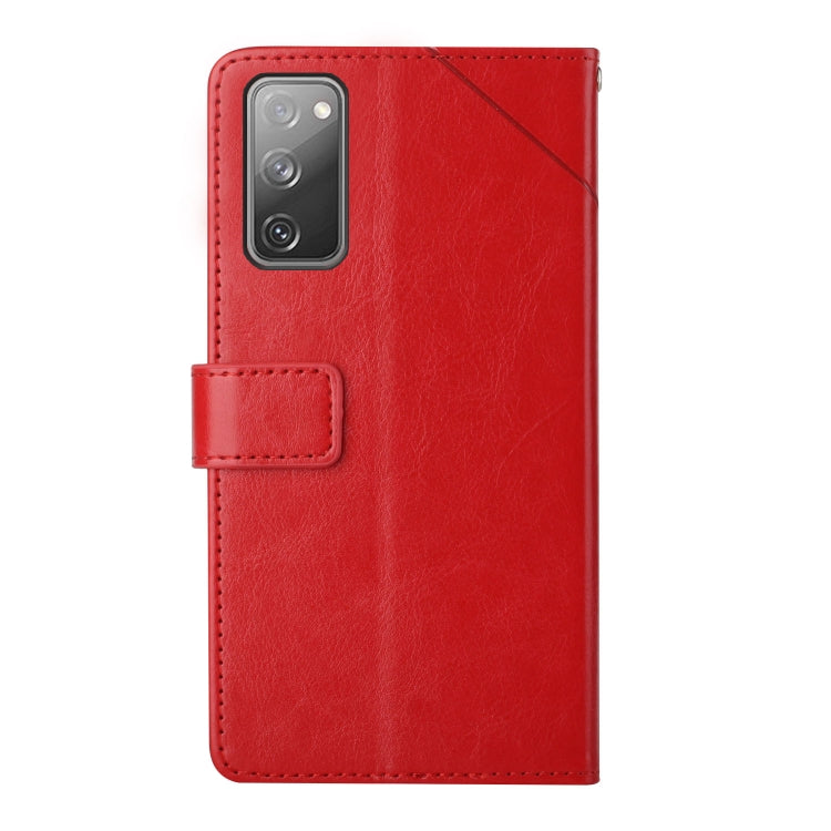 For Samsung Galaxy S20 FE Y Stitching Horizontal Flip Leather Case with Holder & Card Slots & Wallet & Photo Frame