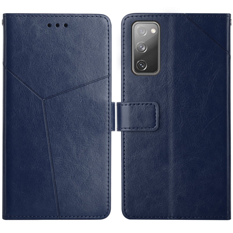For Samsung Galaxy S20 FE Y Stitching Horizontal Flip Leather Case with Holder & Card Slots & Wallet & Photo Frame