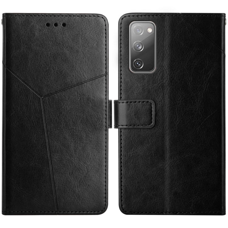 For Samsung Galaxy S20 FE Y Stitching Horizontal Flip Leather Case with Holder & Card Slots & Wallet & Photo Frame