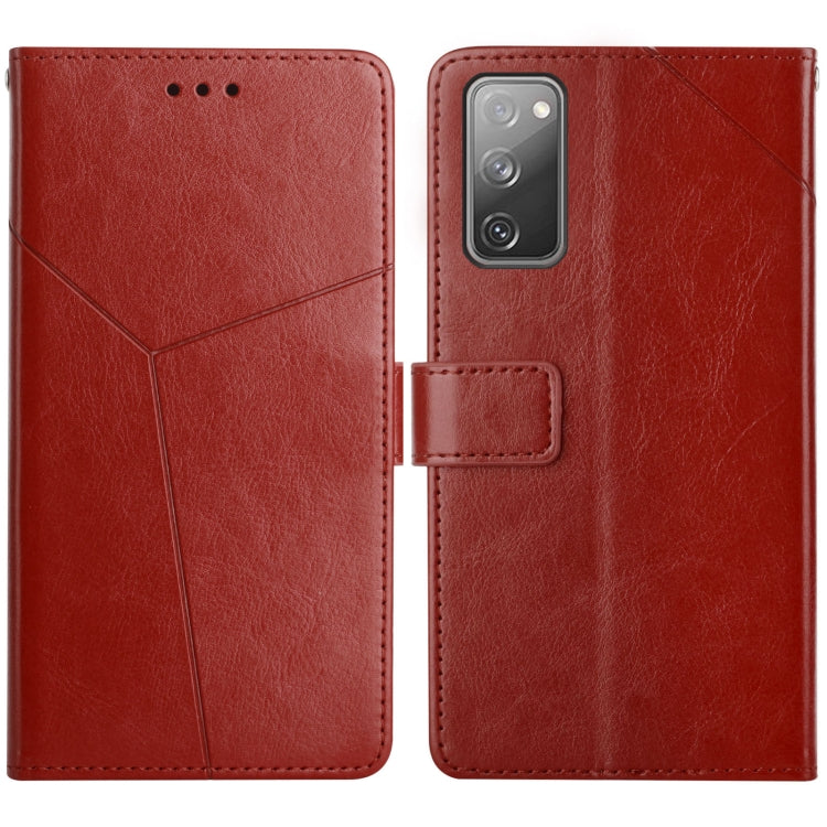 For Samsung Galaxy S20 FE Y Stitching Horizontal Flip Leather Case with Holder & Card Slots & Wallet & Photo Frame