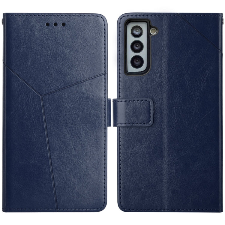 For Samsung Galaxy S21 FE 5G Y Stitching Horizontal Flip Leather Case with Holder & Card Slots & Wallet & Photo Frame