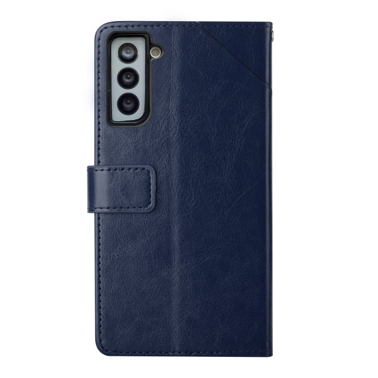 For Samsung Galaxy S21 FE 5G Y Stitching Horizontal Flip Leather Case with Holder & Card Slots & Wallet & Photo Frame