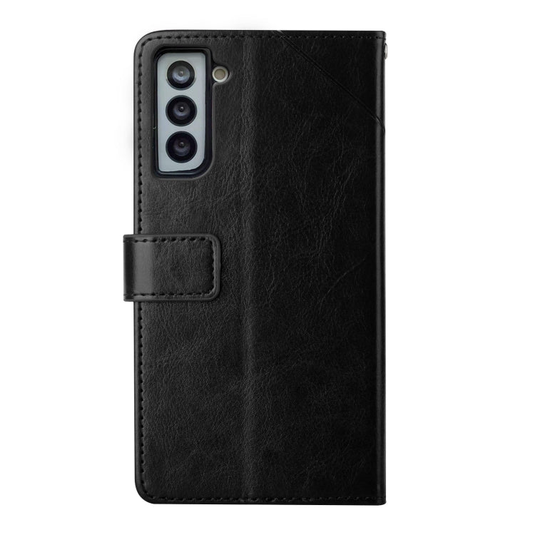 For Samsung Galaxy S21 FE 5G Y Stitching Horizontal Flip Leather Case with Holder & Card Slots & Wallet & Photo Frame