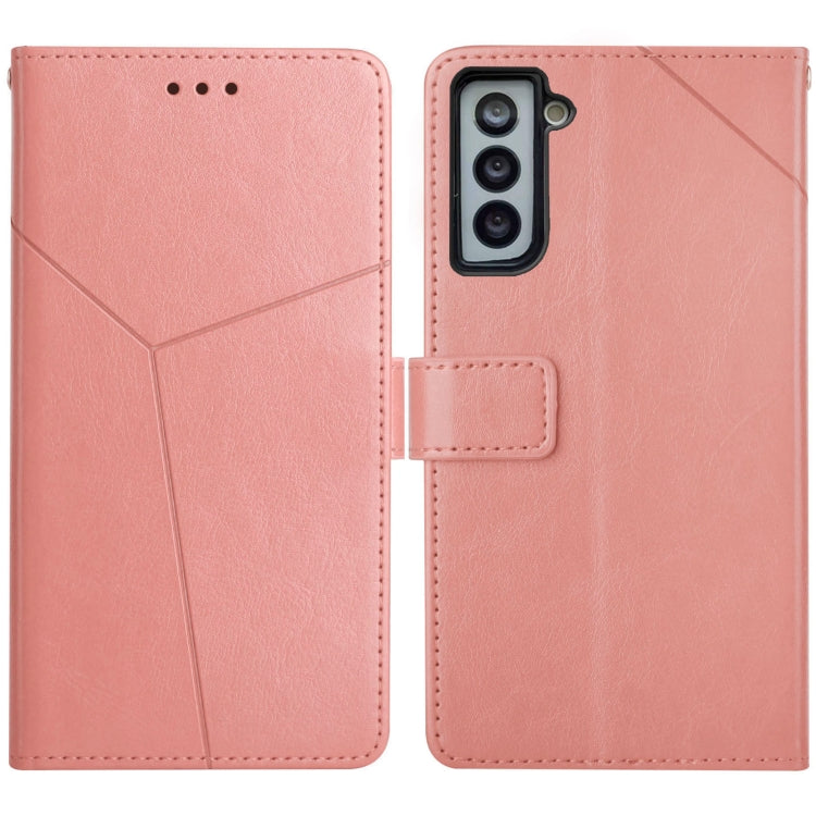 For Samsung Galaxy S21 FE 5G Y Stitching Horizontal Flip Leather Case with Holder & Card Slots & Wallet & Photo Frame