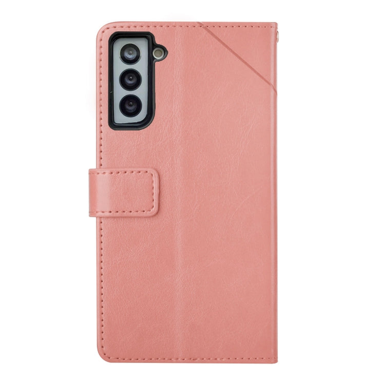 For Samsung Galaxy S21 FE 5G Y Stitching Horizontal Flip Leather Case with Holder & Card Slots & Wallet & Photo Frame