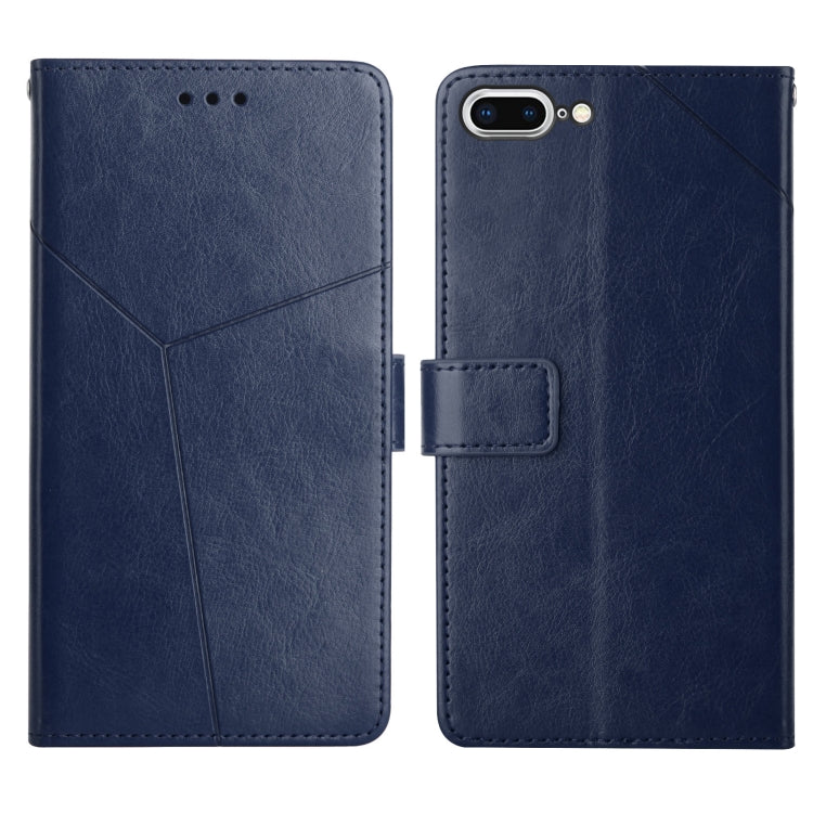 Y Stitching Horizontal Flip Leather Phone Case with Holder & Card Slots & Wallet & Photo Frame For iPhone 8 Plus / 7 Plus