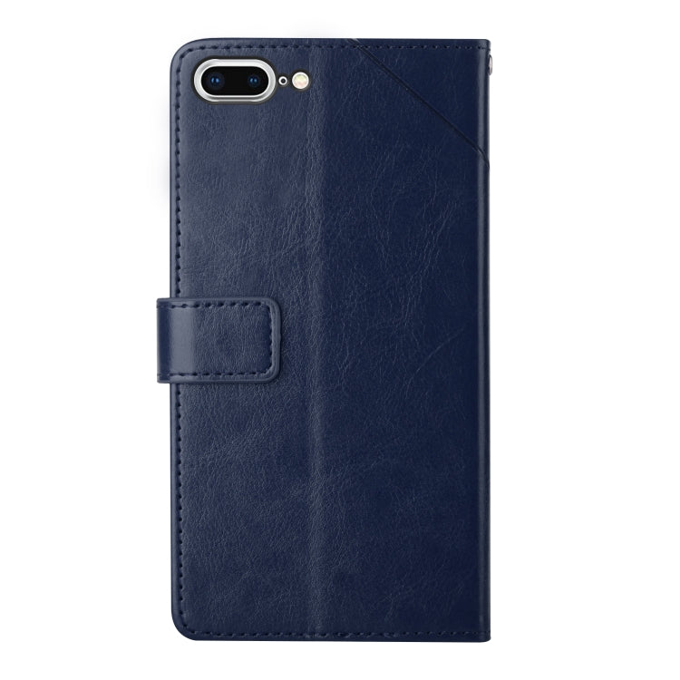 Y Stitching Horizontal Flip Leather Phone Case with Holder & Card Slots & Wallet & Photo Frame For iPhone 8 Plus / 7 Plus