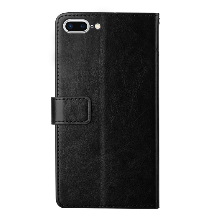 Y Stitching Horizontal Flip Leather Phone Case with Holder & Card Slots & Wallet & Photo Frame For iPhone 8 Plus / 7 Plus