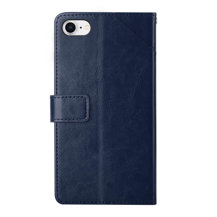For iPhone SE 2022 / SE 2020 / 8 / 7 Y Stitching Horizontal Flip Leather Phone Case with Holder & Card Slots & Wallet & Photo Frame