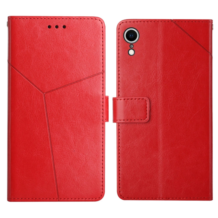For iPhone XR Y Stitching Horizontal Flip Leather Phone Case with Holder & Card Slots & Wallet & Photo Frame
