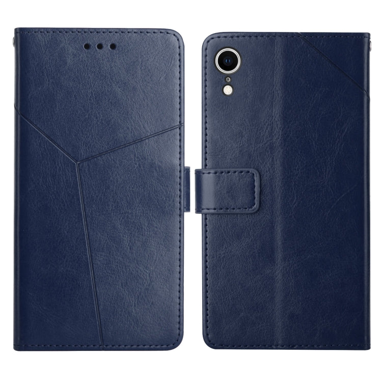 For iPhone XR Y Stitching Horizontal Flip Leather Phone Case with Holder & Card Slots & Wallet & Photo Frame