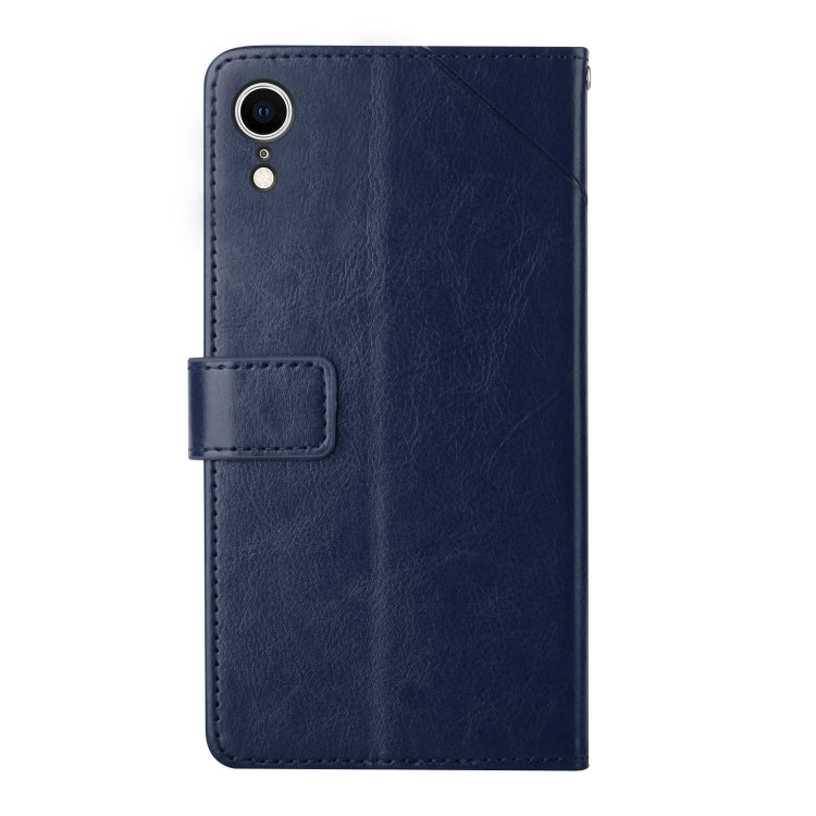 For iPhone XR Y Stitching Horizontal Flip Leather Phone Case with Holder & Card Slots & Wallet & Photo Frame