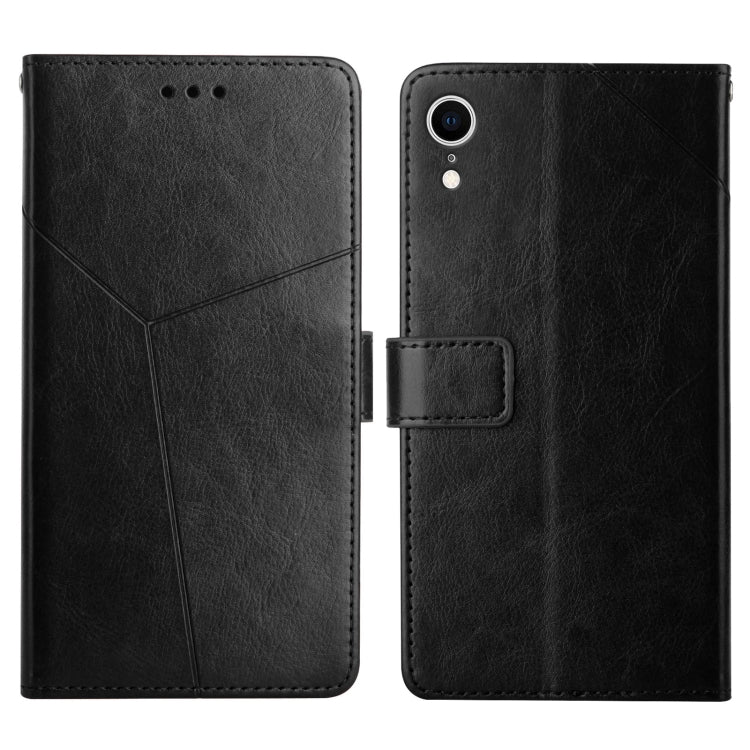For iPhone XR Y Stitching Horizontal Flip Leather Phone Case with Holder & Card Slots & Wallet & Photo Frame