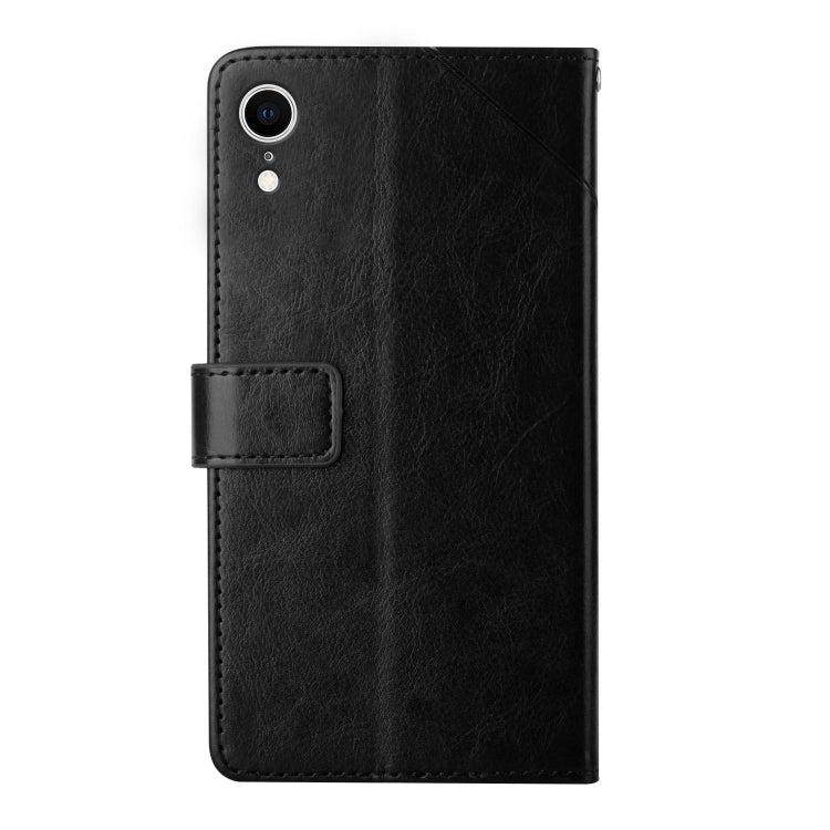 For iPhone XR Y Stitching Horizontal Flip Leather Phone Case with Holder & Card Slots & Wallet & Photo Frame