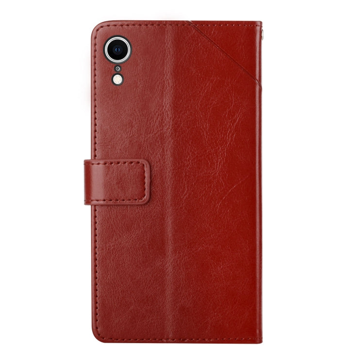 For iPhone XR Y Stitching Horizontal Flip Leather Phone Case with Holder & Card Slots & Wallet & Photo Frame
