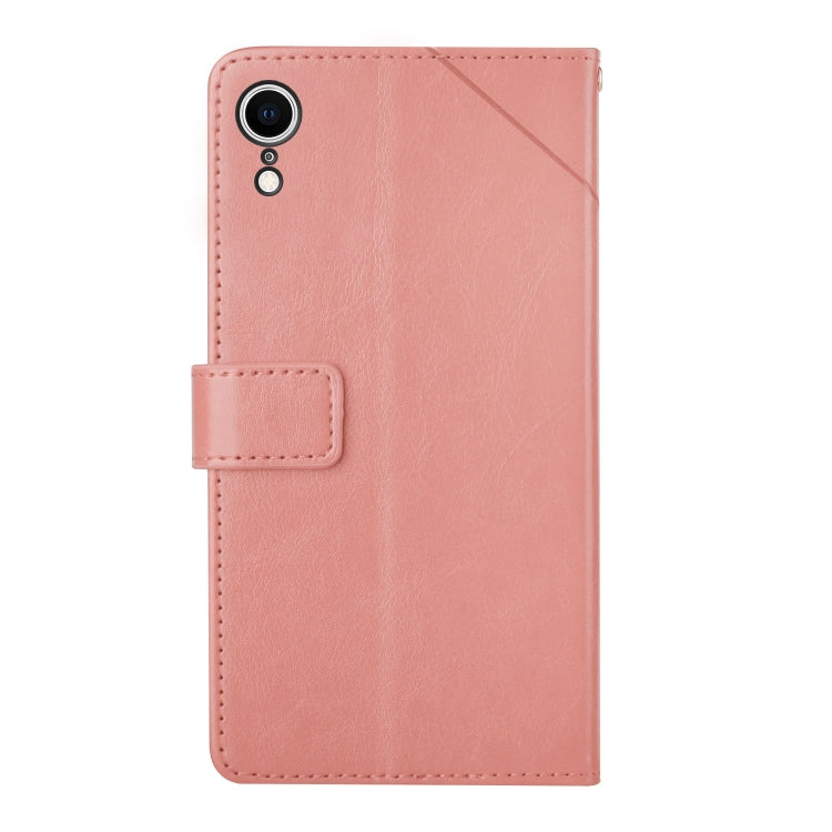 For iPhone XR Y Stitching Horizontal Flip Leather Phone Case with Holder & Card Slots & Wallet & Photo Frame