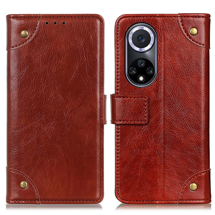 For Huawei nova 9 Copper Buckle Nappa Texture Horizontal Flip Leather Phone Case