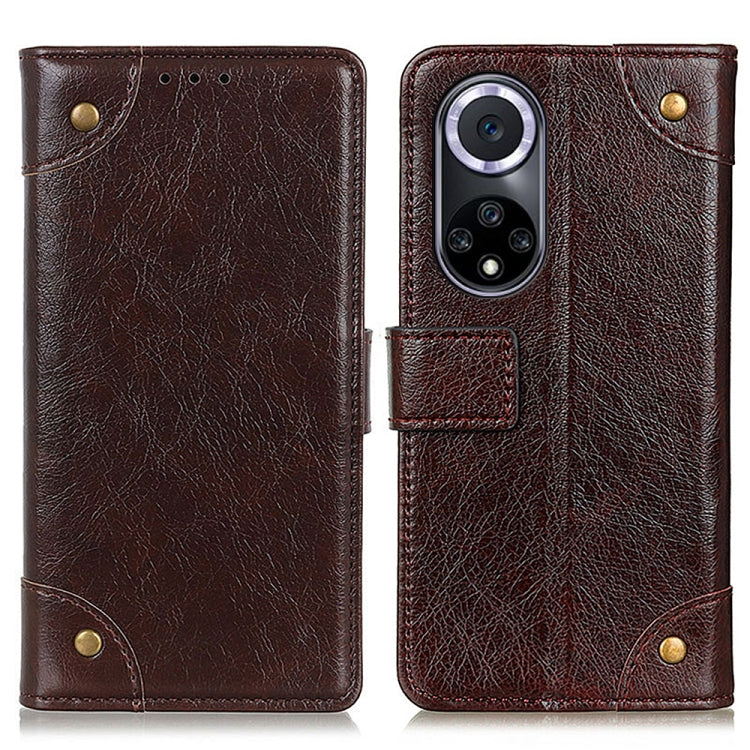 For Huawei nova 9 Copper Buckle Nappa Texture Horizontal Flip Leather Phone Case