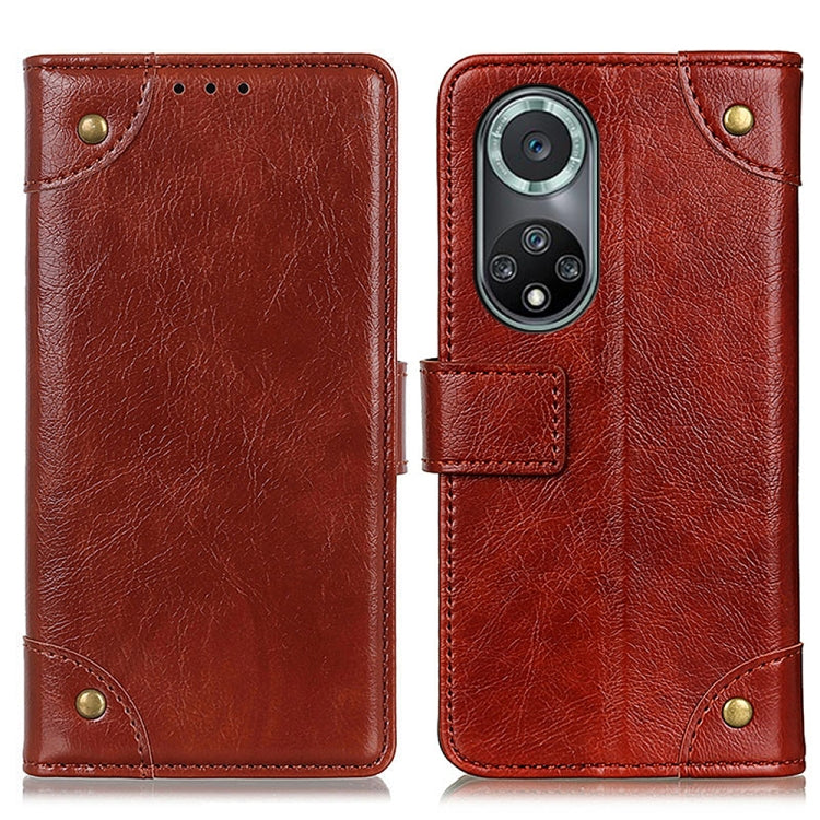 For Huawei nova 9 Pro / Honor 50 Pro Copper Buckle Nappa Texture Horizontal Flip Leather Phone Case