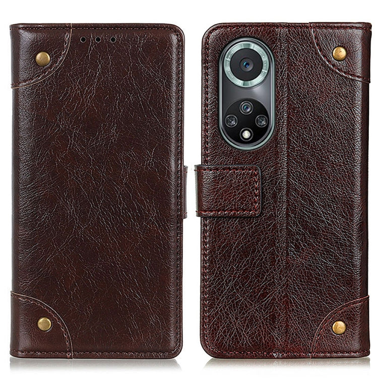 For Huawei nova 9 Pro / Honor 50 Pro Copper Buckle Nappa Texture Horizontal Flip Leather Phone Case