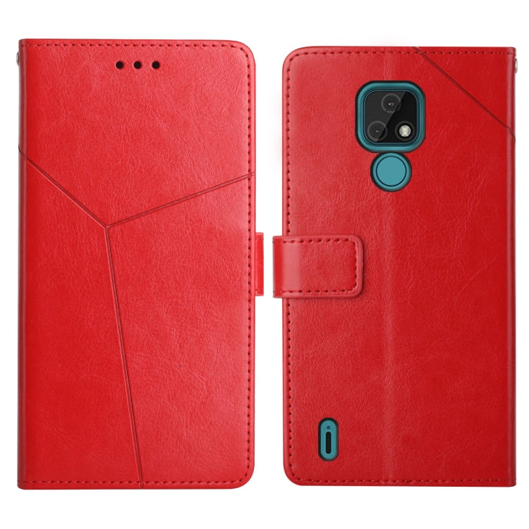 For Motorola Moto E7 Y Stitching Horizontal Flip Leather Phone Case with Holder & Card Slots & Wallet & Photo Frame