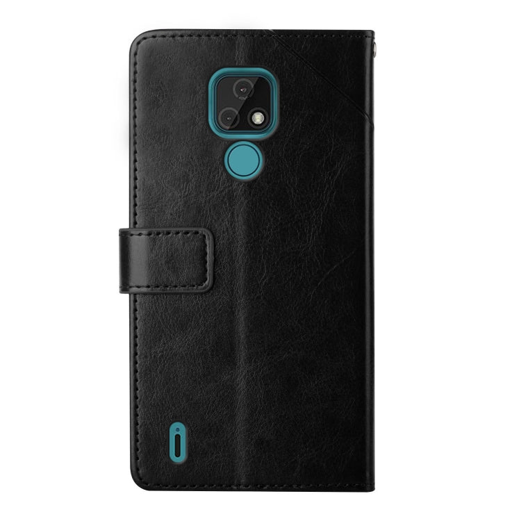 For Motorola Moto E7 Y Stitching Horizontal Flip Leather Phone Case with Holder & Card Slots & Wallet & Photo Frame