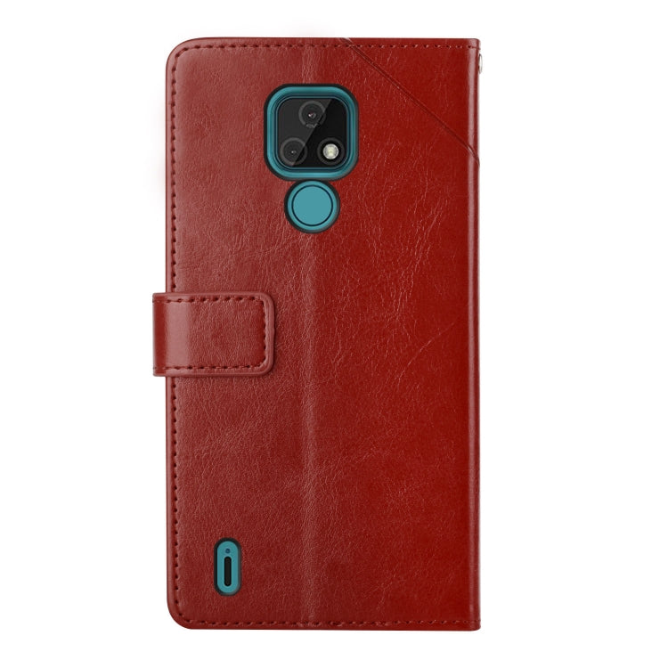 For Motorola Moto E7 Y Stitching Horizontal Flip Leather Phone Case with Holder & Card Slots & Wallet & Photo Frame