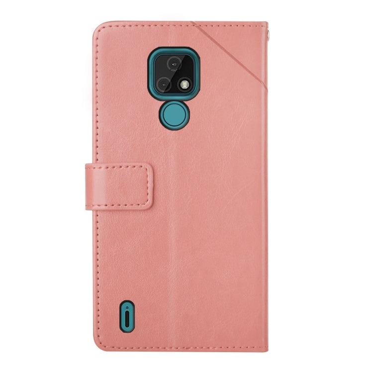For Motorola Moto E7 Y Stitching Horizontal Flip Leather Phone Case with Holder & Card Slots & Wallet & Photo Frame