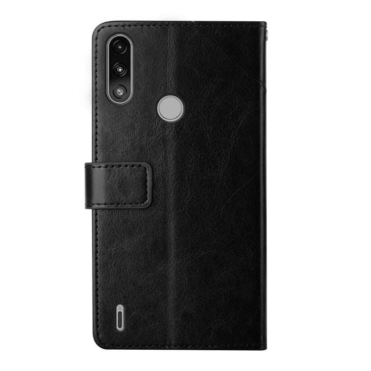 For Motorola Moto E7 Power Y Stitching Horizontal Flip Leather Phone Case with Holder & Card Slots & Wallet & Photo Frame