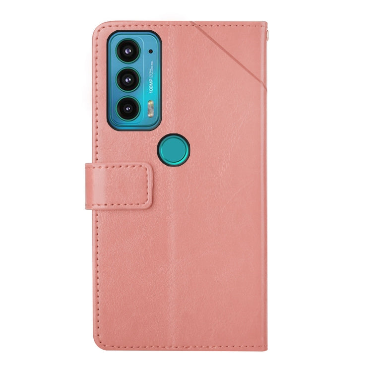 For Motorola Edge 20 Y Stitching Horizontal Flip Leather Phone Case with Holder & Card Slots & Wallet & Photo Frame