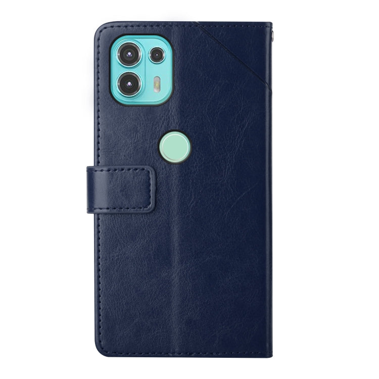 For Motorola Edge 20 Lite Y Stitching Horizontal Flip Leather Phone Case with Holder & Card Slots & Wallet & Photo Frame